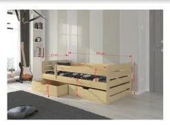 ADRK Furniture Lasten Sänky Bemma 185x87x63cm -Olohuoneen kalusteet myymälä lasten sanky bemma 185x87x63cm 88c43 netistai reference