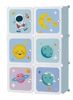 Lasten Vaatekaappi Kosmos 6, Valkoinen