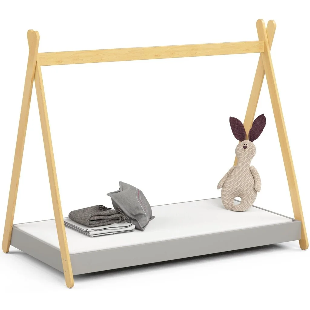 Lastensänky Patjalla NORE Gem, 160x80, Harmaa 1 Lastensänky Patjalla NORE Gem, 160x80, Harmaa