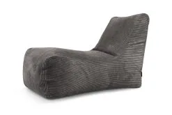 Pusku Pusku Säkkituoli Lounge Waves, Tummanharmaa