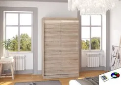 LED-valaistuskaappi ADRK Furniture Collin, Ruskea 8 LED-valaistuskaappi ADRK Furniture Collin, Ruskea -Olohuoneen kalusteet myymälä led valaistuskaappi adrk furniture collin ruskea 87798 osta reference