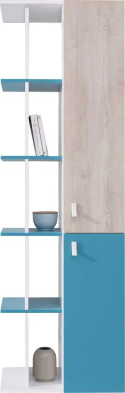 Meblar Hylly Planet 05, Valkoinen/sininen