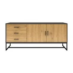 Home4you Lipasto Amsterdam 160x40xH75 Cm, Tammi / Musta