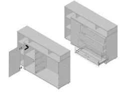 Forte Lipasto Beach BEAK35L, Valkoinen / Tammi -Olohuoneen kalusteet myymälä lipasto beach beak35l valkoinen tammi 868eb palaute reference