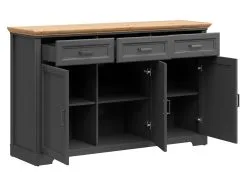 Black Red White Lipasto BRW Jasmin, Harmaa/ruskea -Olohuoneen kalusteet myymälä lipasto brw jasmin harmaaruskea f5d09 netistai reference