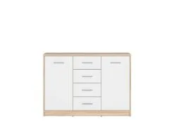 Black Red White Lipasto BRW Nepo Plus KOM2D4S, Tammi / Valkoinen