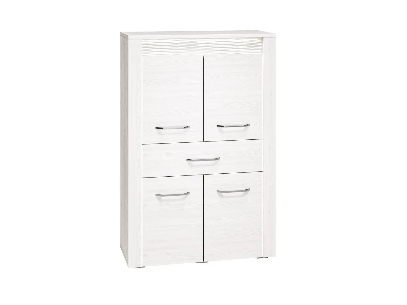 ML Meble Lipasto Clermont 06, Valkoinen 1 ML Meble Lipasto Clermont 06, Valkoinen