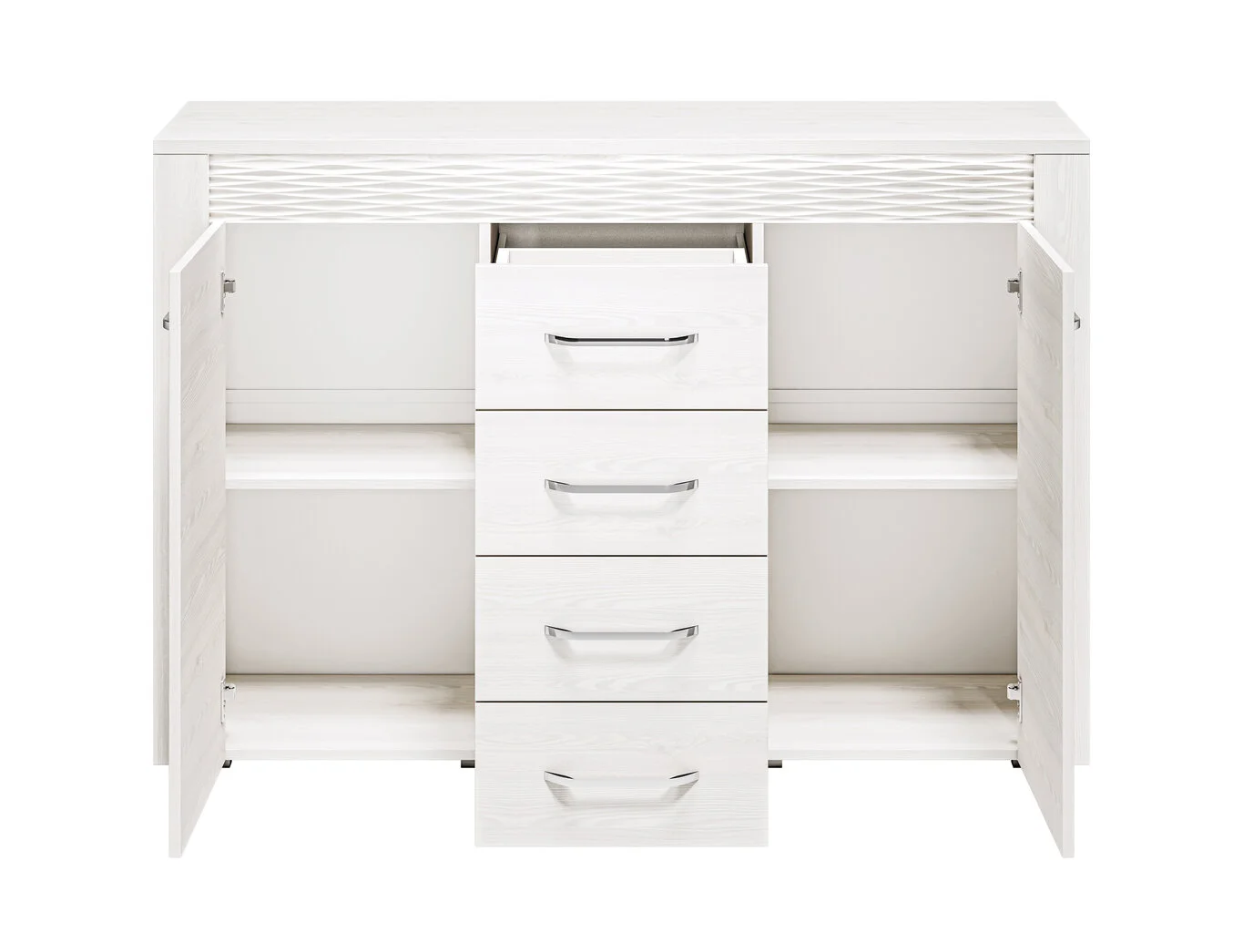 ML Meble Lipasto Clermont 07, Valkoinen 4 ML Meble Lipasto Clermont 07, Valkoinen - Image 4