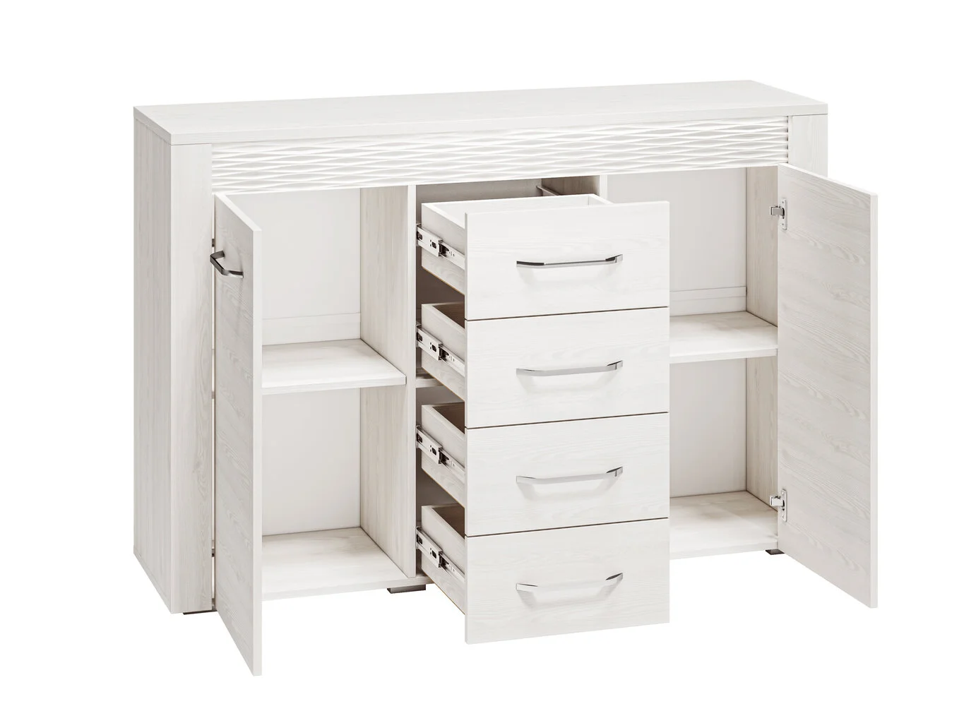 ML Meble Lipasto Clermont 07, Valkoinen 3 ML Meble Lipasto Clermont 07, Valkoinen - Image 3