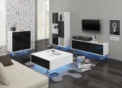 Meblocross Lipasto King 1, Musta/valkoinen -Olohuoneen kalusteet myymälä lipasto king 1 mustavalkoinen 10d6f netistai reference