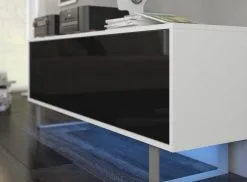 Meblocross Lipasto King 1, Musta/valkoinen -Olohuoneen kalusteet myymälä lipasto king 1 mustavalkoinen 6060a hinta reference