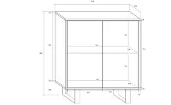 Meblocross Lipasto King 3, Tammi/valkoinen -Olohuoneen kalusteet myymälä lipasto king 3 tammivalkoinen a8ead netistai reference