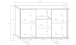 Meblocross Lipasto King 4, Musta 5 Meblocross Lipasto King 4, Musta -Olohuoneen kalusteet myymälä lipasto king 4 musta d4037 netistai reference