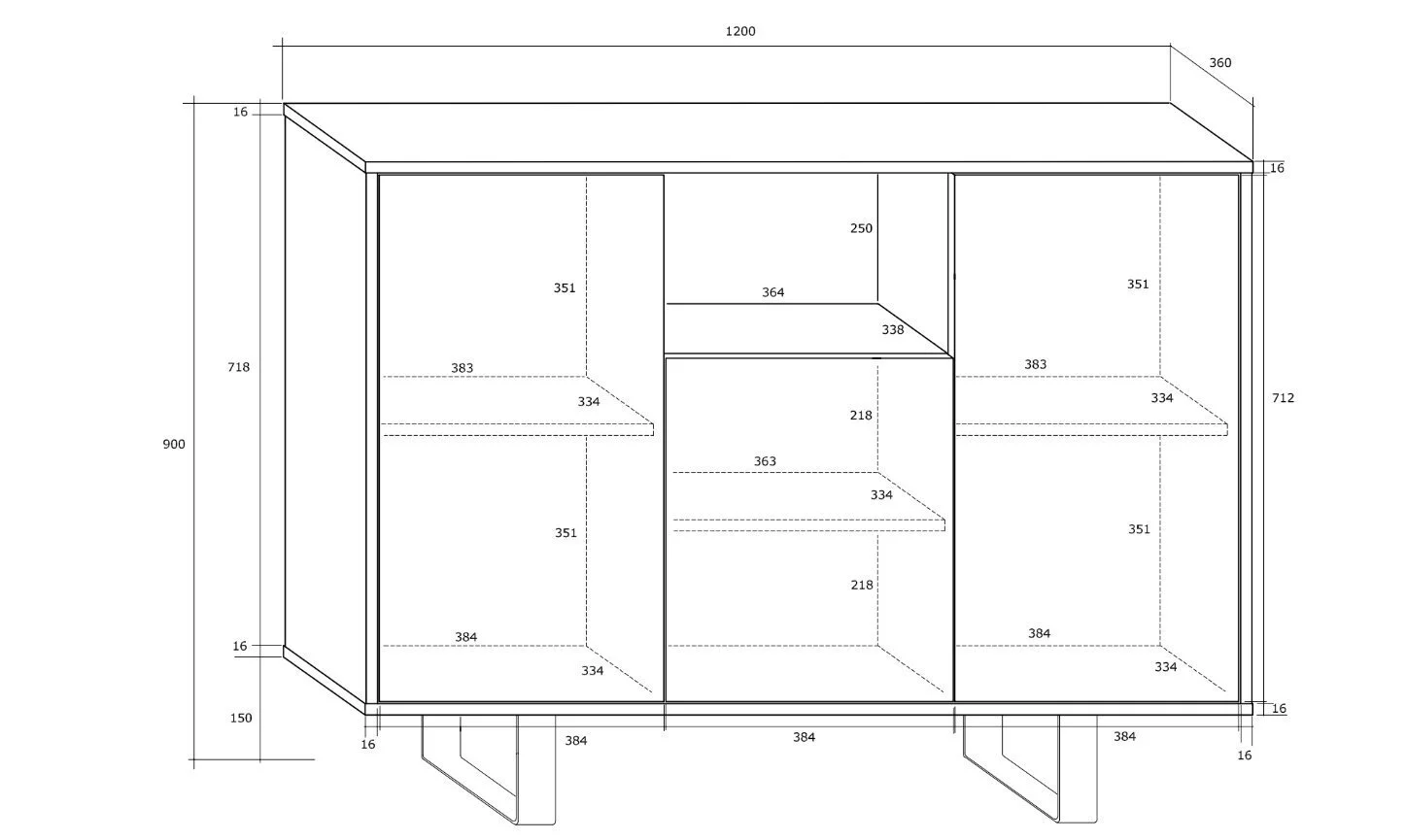 Meblocross Lipasto King 4, Musta 3 Meblocross Lipasto King 4, Musta - Image 3