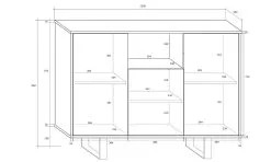 Meblocross Lipasto King 4, Valkoinen -Olohuoneen kalusteet myymälä lipasto king 4 valkoinen 05775 netistai reference