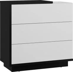 Lipasto Meblocross Hybrid Hyb-09 3S, Musta/valkoinen