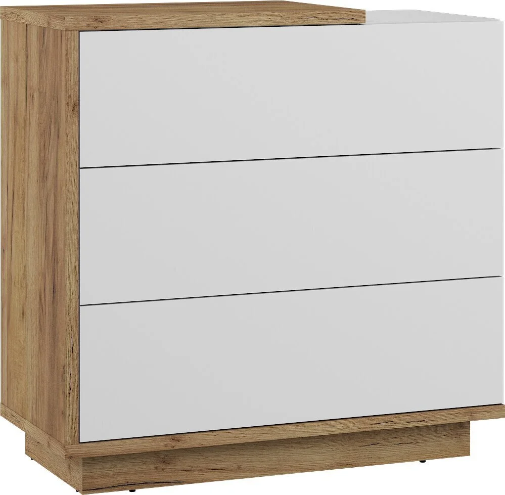 Lipasto Meblocross Hybrid Hyb-09 3S, Vaaleanruskea/valkoinen 1 Lipasto Meblocross Hybrid Hyb-09 3S, Vaaleanruskea/valkoinen