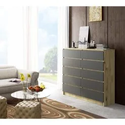 Lipasto NORE K138 10, Ruskea / Tummanharmaa. -Olohuoneen kalusteet myymälä lipasto nore k138 10 ruskea tummanharmaa 236f5 netistai reference