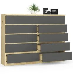 Lipasto NORE K160 10, Ruskea / Tummanharmaa. -Olohuoneen kalusteet myymälä lipasto nore k160 10 ruskea tummanharmaa e4ec9 hinta reference