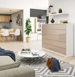 Lipasto NORE K160, Valkoinen/beige -Olohuoneen kalusteet myymälä lipasto nore k160 valkoinenbeige cf21a osta reference