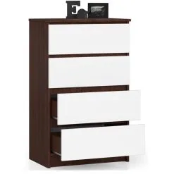 Lipasto NORE K60 4 Laatikolla, Ruskea/valkoinen -Olohuoneen kalusteet myymälä lipasto nore k60 4 laatikolla ruskeavalkoinen cc467 hinta reference