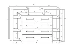 Meblocross Lipasto Rio 4S, Tammi/ruskea. -Olohuoneen kalusteet myymälä lipasto rio 4s tammiruskea ebe78 netistai reference