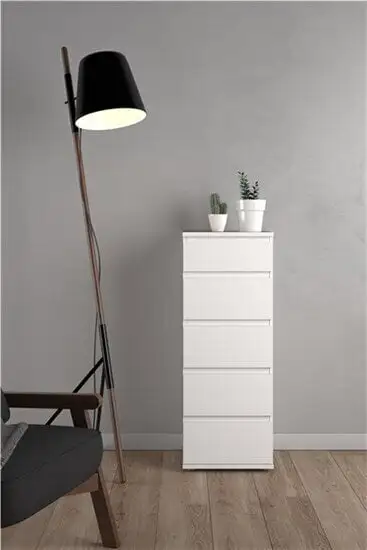 Lipasto Tvilum Nova 5S, Valkoinen 2 Lipasto Tvilum Nova 5S, Valkoinen - Image 2