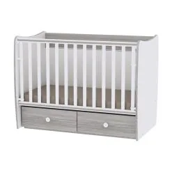 Lorelli Lorelle Matrix New -pinnasänky, 60 X 120, Valkoinen / Harmaa