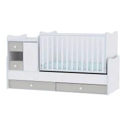 Lorelli Mini Max New Lapsen Mukana Kasvava Sänky Ja Laatikosto, 120 X 60, Valkoinen / Sininen