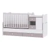 Lorelli Mini Max New Lapsen Mukana Kasvava Sänky Ja Laatikosto, 120 X 60, Valkoinen / Ruskea