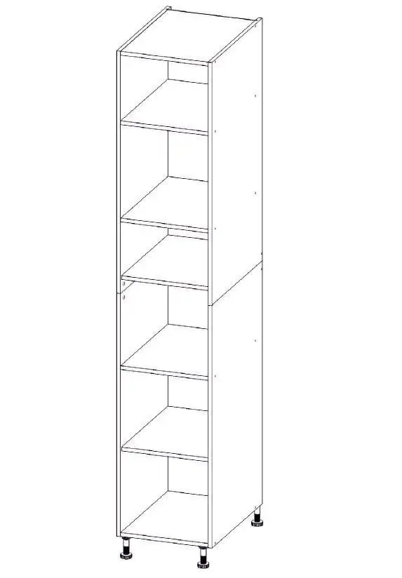 Lupus Bella 2D Korkea Keittiökaappi 40 Cm, Valkoinen 4 Lupus Bella 2D Korkea Keittiökaappi 40 Cm, Valkoinen - Image 4