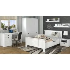 Forte Marida II Vaatekaappi, Valkoinen -Olohuoneen kalusteet myymälä marida ii vaatekaappi valkoinen a75de hinta reference