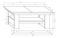 Meblocross Maximus R, Säädettävä Pöytä Vaaleanruskea -Olohuoneen kalusteet myymälä maximus r saadettava poyta vaaleanruskea 9b467 palaute reference