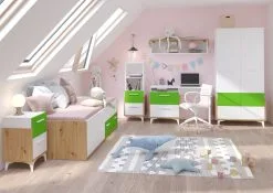 Meblocross Hey 19 Yöpöytä, Valkoinen/vihreä -Olohuoneen kalusteet myymälä meblocross hey 19 yopoyta valkoinenvihrea 987ed netistai reference