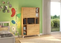 Meblocross Meclocross Megan 2 Monitoiminen Hylly, Vaaleanruskea -Olohuoneen kalusteet myymälä meclocross megan 2 monitoiminen hylly vaaleanruskea 84599 halvempi reference