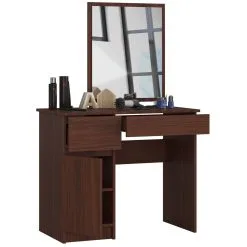 NORE Meikkipöytä Peilillä 50x60 Cm, Tummanruskea -Olohuoneen kalusteet myymälä meikkipoyta peililla 50x60 cm tummanruskea 7a291 hinta reference