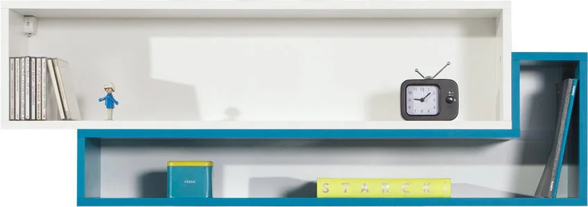 Meblar Mobi 14, Valkoisen/sinisen Värinen Seinään Kiinnitettävä Hylly 1 Meblar Mobi 14, Valkoisen/sinisen Värinen Seinään Kiinnitettävä Hylly