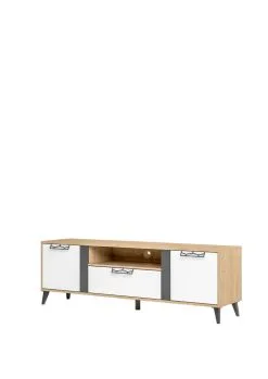 Szynaka Meble Moet 25 TV-taso, Valkoinen/ruskea