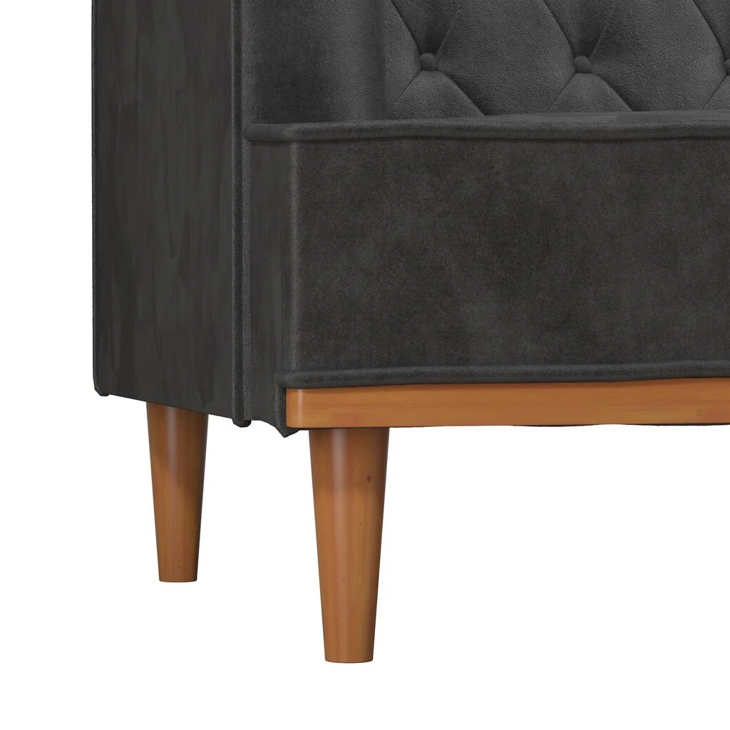 Mr. Kate Stella Vintage Coil -sohva, 203,5 X 82,5 X 85 Cm, Harmaa Moderni Ja Tyylikäs Sohva. 6 Mr. Kate Stella Vintage Coil -sohva, 203,5 X 82,5 X 85 Cm, Harmaa Moderni Ja Tyylikäs Sohva. - Image 6