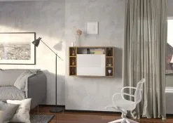 Muse, Valkoisen Värinen Muunneltava Hyllypöytä -Olohuoneen kalusteet myymälä muse valkoisen varinen muunneltava hyllypoyta 21868 netistai reference