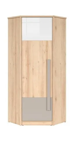 Black Red White Namek -nurkkavaatekaappi, Valkoinen Kiiltävä/pyökki/harmaa -Olohuoneen kalusteet myymälä namek nurkkavaatekaappi valkoinen kiiltavapyokkiharmaa cde36 halvempi reference