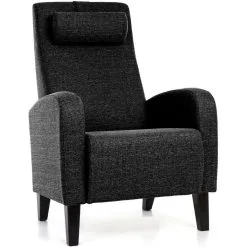 Nojatuoli Otto, , Musta Inari 100, Mustat Värilliset Jalat