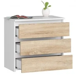 NORE CL3 Yöpöytä, Väri Valkoinen/tammi 3 NORE CL3 Yöpöytä, Väri Valkoinen/tammi -Olohuoneen kalusteet myymälä nore cl3 yopoyta vari valkoinentammi 1a145 hinta reference