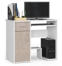 NORE Jay -kirjoituspöytä, Valkoinen / Beige 6 NORE Jay -kirjoituspöytä, Valkoinen / Beige -Olohuoneen kalusteet myymälä nore jay kirjoituspoyta valkoinen beige 5b734 netistai reference