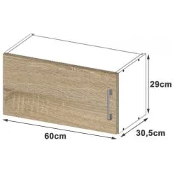 NORE Lima W60, Seinäkeittiön Kaappi Liesituulettimen Yläpuolelle Valkoinen / Tammi -Olohuoneen kalusteet myymälä nore lima w60 seinakeittion kaappi liesituulettimen ylapuolelle 2a293 netistai reference