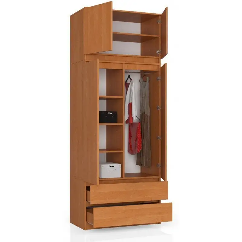 Vaatekaappi NORE S90 Antrasolilla, Ruskea 2 Vaatekaappi NORE S90 Antrasolilla, Ruskea - Image 2