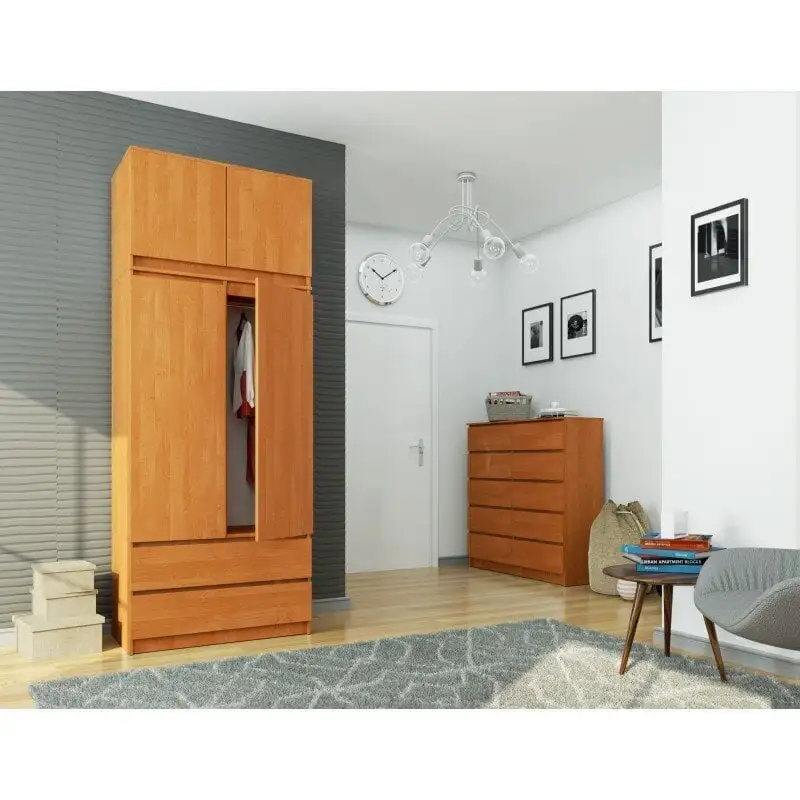 Vaatekaappi NORE S90 Antrasolilla, Ruskea 3 Vaatekaappi NORE S90 Antrasolilla, Ruskea - Image 3