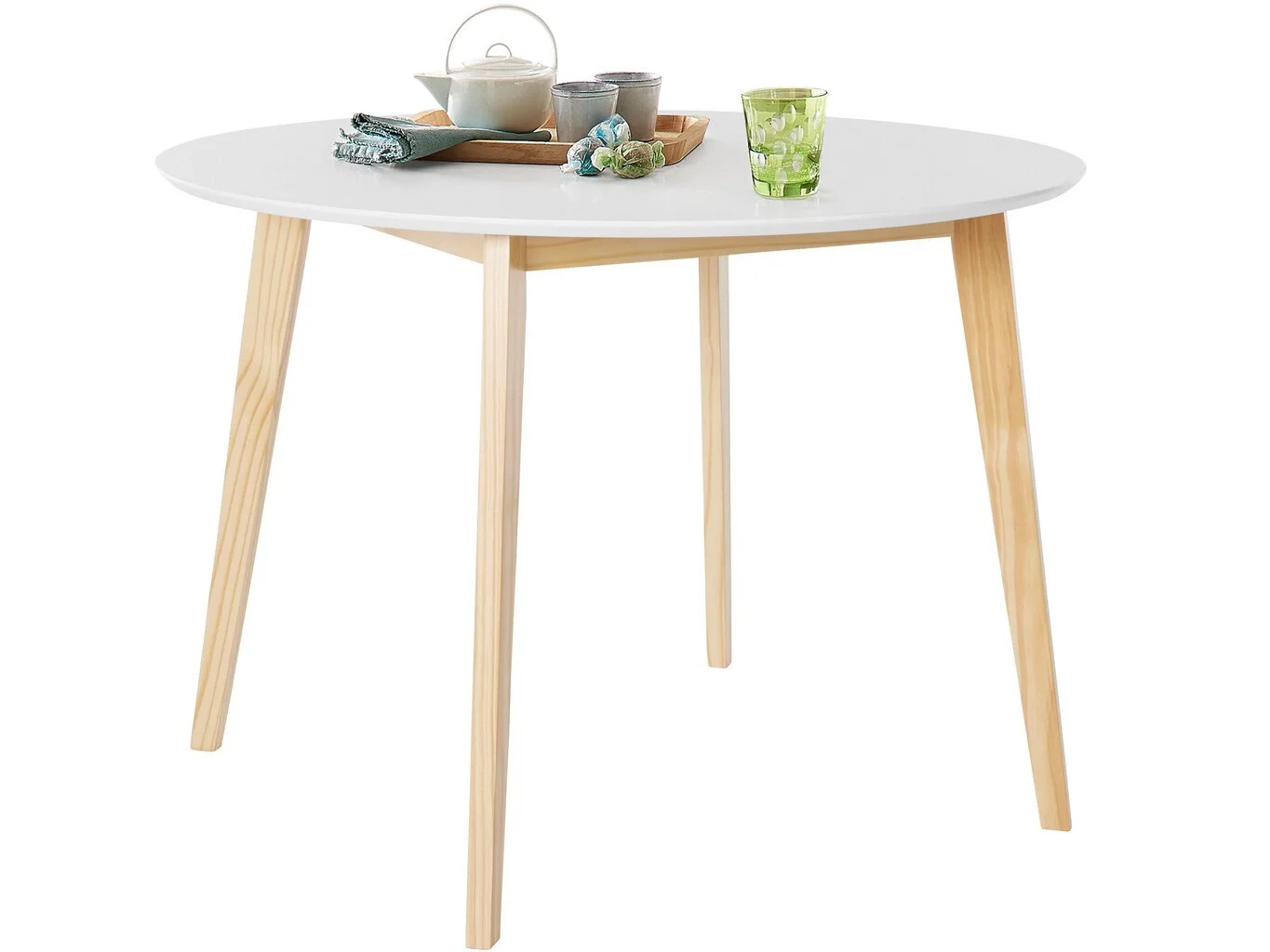 Notio Living Coco 105, Valkoisen Mustan Värinen Ruokapöytä 2 Notio Living Coco 105, Valkoisen Mustan Värinen Ruokapöytä - Image 2