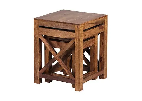 Pali-pöytäsarja, 2 Osaa, Ruskea 1 Pali-pöytäsarja, 2 Osaa, Ruskea