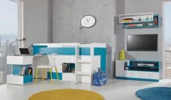 Meblar Parivuode Mobi 19, 200x90 Cm, Valkoinen/sininen -Olohuoneen kalusteet myymälä parivuode mobi 19 200x90 cm valkoinensininen 86a65 halvempi reference